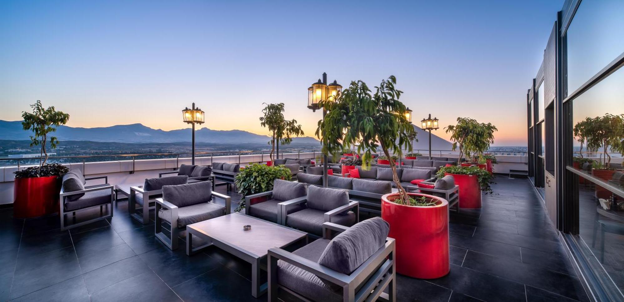 Concorde Tower Hotel & Casino 니코시아 외부 사진 The rooftop lounge at the hotel
